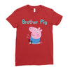 peppa pig brother pig Ladies Fitted T-Shirt