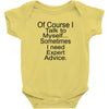 talk to myself Baby Bodysuit