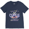 military, women's proud air force mom of her military son u V-Neck Tee