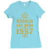 kings are born in 1957 Ladies Fitted T-Shirt