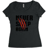 Never Sleep Again Women's Triblend Scoop T-shirt