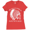 my indian name is runs with beer Ladies Fitted T-Shirt