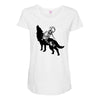Wolf And Human Maternity Scoop Neck T-shirt