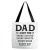 I Love You Dad Tote Bags