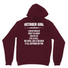 Super October Girl Unisex Hoodie