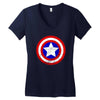 Captain America Women's V-Neck T-Shirt