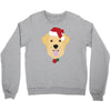 golden retriever dog with red santa's hat Crewneck Sweatshirt