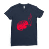 joint smoking brain Ladies Fitted T-Shirt