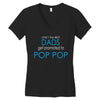 best dad get promoted to pop pop Women's V-Neck T-Shirt
