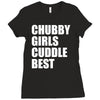 chubby girls cuddle best Ladies Fitted T-Shirt
