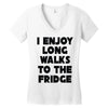 i enjoy long walks to the fridge Women's V-Neck T-Shirt