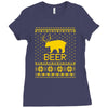 ugly sweater party beer bear funny Ladies Fitted T-Shirt