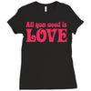 all you need is love Ladies Fitted T-Shirt