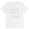 what the f stop V-Neck Tee