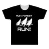 run forest run white color All Over Men's T-shirt