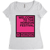 welcome to the horizon festival Women's Triblend Scoop T-shirt