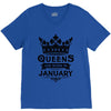 Queens Are Born In January V-Neck Tee
