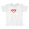 i love heart bass guitar music Toddler T-shirt