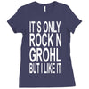 rock n grohl Ladies Fitted T-Shirt