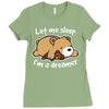 let me sleep Ladies Fitted T-Shirt