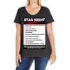 funny stag night checklist, ideal gift, christmas present Ladies Curvy T-Shirt