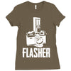 flasher camera Ladies Fitted T-Shirt