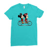 biking down main street Ladies Fitted T-Shirt