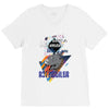 who loves rotweiller V-Neck Tee