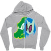 vector scratch Zipper Hoodie
