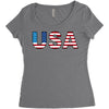 usa Women's Triblend Scoop T-shirt