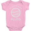 never forget pluto the planet Baby Onesie