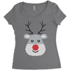 christmas reindeer rudolph Women's Triblend Scoop T-shirt