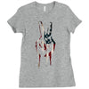 peace and love usa flag Ladies Fitted T-Shirt