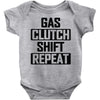 gas clutch shift repeat Baby Onesie