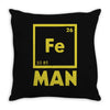 chemical element for iron man Throw Pillow
