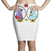 eggplant wizard and king hippo Pencil Skirts