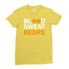 blood sweat Ladies Fitted T-Shirt