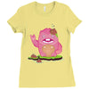 mrs yetti and her poops Ladies Fitted T-Shirt