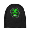 celtic green clover skull patch, irish biker patches Baby Beanies