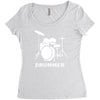 drummer drum kit indie rock music Women's Triblend Scoop T-shirt