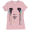 watercolor eyes Ladies Fitted T-Shirt