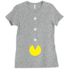 funny 80s pacman 'eating buttons' Ladies Fitted T-Shirt