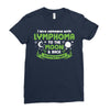 I Love Someone with Lymphoma Cancer to The Moon and Back to Infinity Ladies Fitted T-Shirt