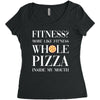 fitness? more like fitness whole pizza inside my mouth Women's Triblend Scoop T-shirt