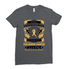Never Underestimate the Strength of a Childhood Cancer Warrior Ladies Fitted T-Shirt