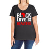 black love is beautiful Ladies Curvy T-Shirt