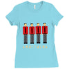 pixelated kraftwerk turquoise kids Ladies Fitted T-Shirt