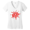 red logo Women's V-Neck T-Shirt