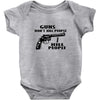 guns don't kill people, i kill people t shirt Baby Onesie