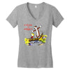 calvin hobbes Women's V-Neck T-Shirt